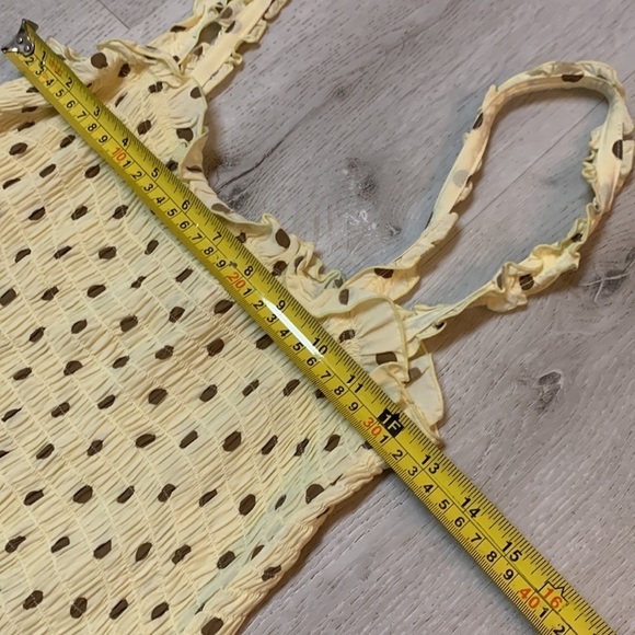 Faithfull Nadine dress‎ size 8 polka dots yellow brown - Picture 7 of 10